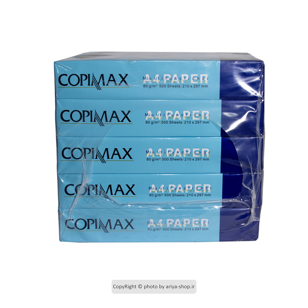 کاغذ کپی مکس تحریر 80 گرم 500 عددی سایز A4 بسته 5 عددی