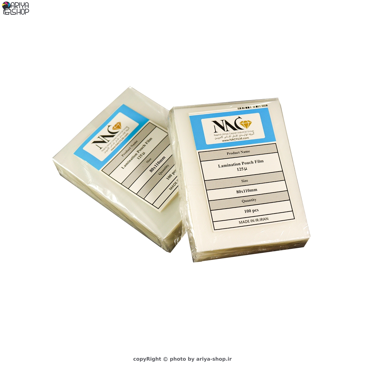 طلق پرس لمینت براق 125 میکرون 8 در 11 ان ای سی nac